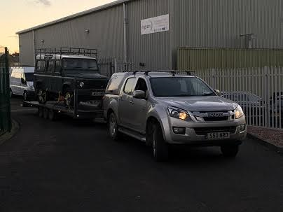 ENDE has just transported a car by trailer from Camberley, Surrey to Ayr, Scotland.