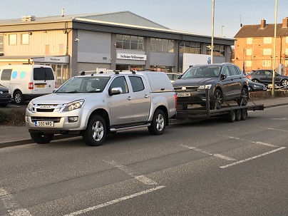 ENDE has just transported a car by trailer from Cheltenham, Gloucestershire to Oldham, Manchester.