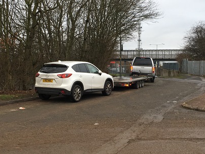 ENDE has just transported a car by trailer from Westbury, Wiltshire to Birmingham