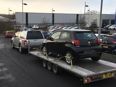 ENDE has just transported a car by trailer from Bristol, Avon to Strourbridge, West Midlands.