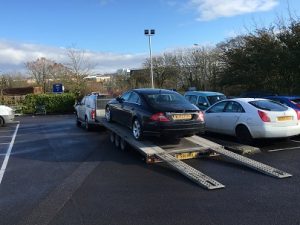 Ende Ltd has just transported a brand new Mercedes Benz CLS by trailer from Hartlepool, County Durham and safely delivered it to Bristol, Avon.