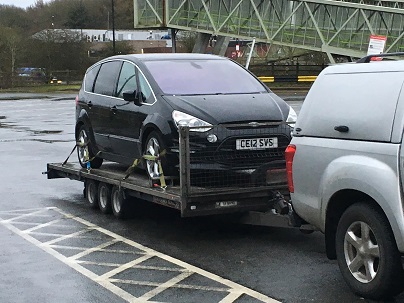 ENDE has just transported a car by trailer from Chepstow South Wales to Sheffield, Yorkshire.
