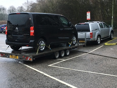 ENDE has just transported a van by trailer from Stockport, Manchester to Leeds, Yorkshire.