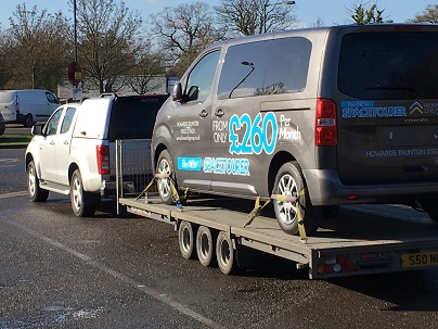 ENDE has just transported a van by trailer from Taunton, Somerset to Stockport, Manchester.