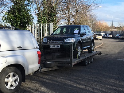 ENDE has just transported a car by trailer from Birmingham to Verwood, Dorset.