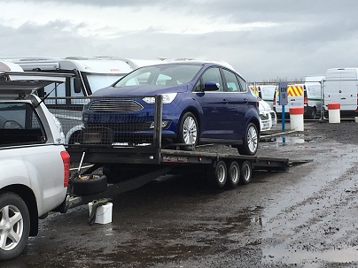 ENDE has just transported a car by trailer from Cardiff to a car dealer in Walsall.