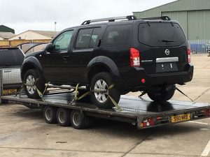 ENDE has just transported a car by trailer from Newbury Auctions, Wiltshire to Brixham, Devon.