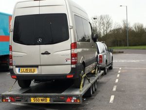 ENDE has just transported a van by trailer from Bude, Cornwall to Stone, Staffordshire.