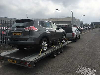 ENDE- the transport by trailer experts, has just transported a car by trailer from Cardiff, South Wales to Bristol, Avon.