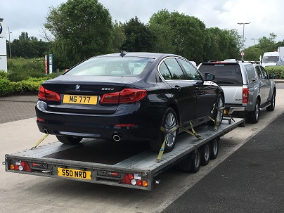 ENDE- the transport by trailer experts, has just transported a car by trailer from Swindon, Wiltshire to Pershore, Worcestershire.