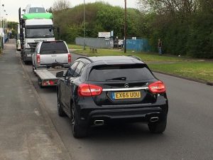 ENDE- the tranport by trailer experts, has just transported a car by trailer from Woodfford Green, North London to Birmingham.