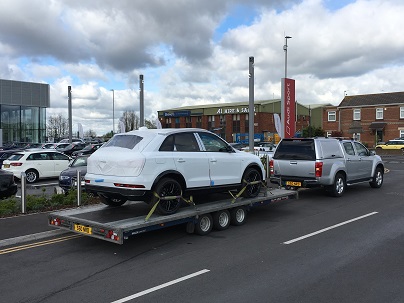 ENDE has just transported a car by trailer from Poole, Dorset to Newports, South Wales.