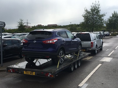 ENDE has just transported a car by trailer from Swanscombe, Kent  to Gloucester, Gloucestershire.