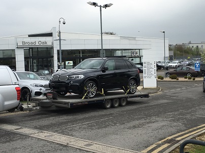 ENDE has just transported a car by trailer from Ashford, Kent to Tamworth, Staffordshire.