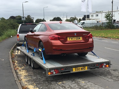 ENDE- the transport by trailer experts, has just transported a car by trailer from Grimsby, Yorkshire to Newport, South Wales.