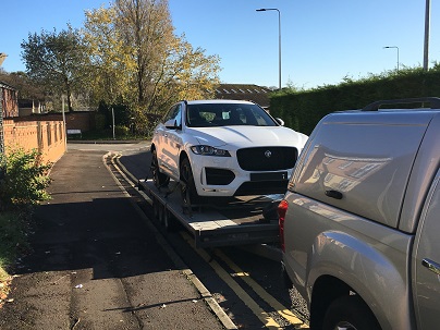 ENDE- the transport by trailer experts, has just transported a car by trailer from Cardiff, Wales to Ipswich, Suffolk.