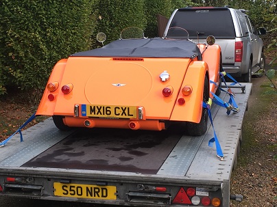ENDE- the transport by trailer experts, has just transported a car by trailer from Hereford to Billingshurst, Sussex.
