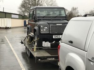 ENDE- the transport by trailer experts, has just transported a car by trailer from Melksham, Wilts to Chichester, Sussex .