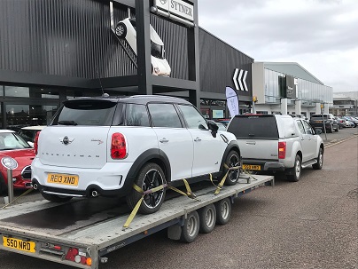 ENDE- the transport by trailer experts, has just transported a car by trailer from Slough, Berks to Newport, South Wales.