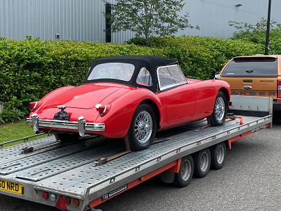 MGB Transported from Oxford to Exeter