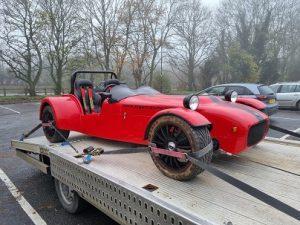 VMS ENDE has just transported a Caterham roadster from Nottingham to Southampton by transporter