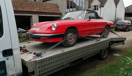 VMS ENDE has just transported a sports car from Kent to Wales by transporter.